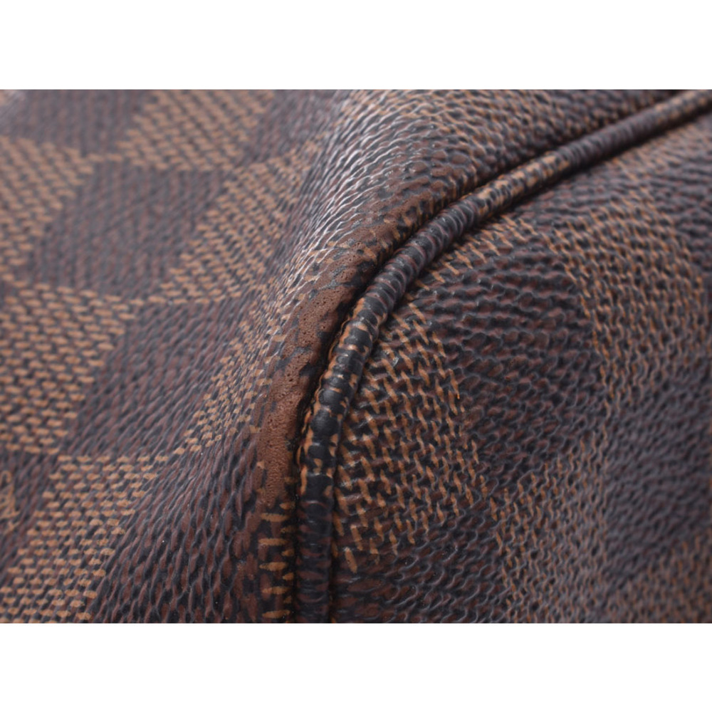 Louis Vuitton Damier Neverfull Brown Leather Tote Bag - Picture 6 of 12